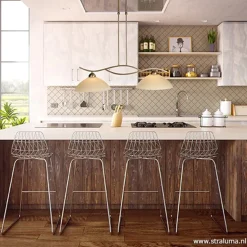 Hanglamp Capri brons/Glas