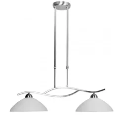 Hanglamp Capri staal/glas eettafel
