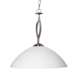 Hanglamp Capri staal/glas woonkamer