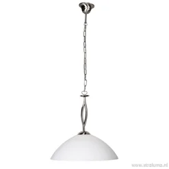 Hanglamp Capri staal/glas woonkamer