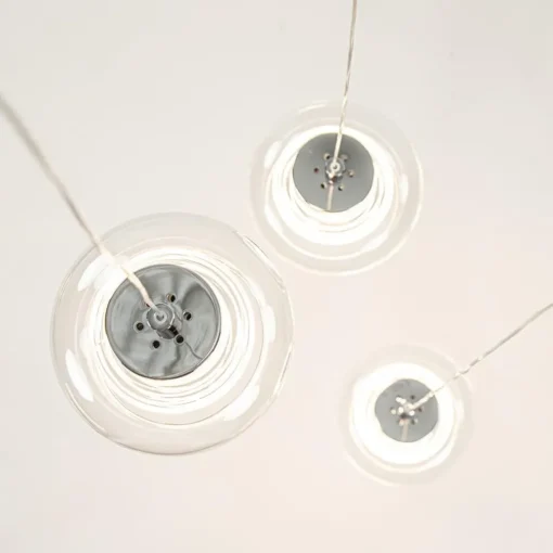 Hanglamp chroom/helder glas 3-lichts