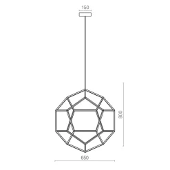 Hanglamp Dodeca 65 zwart