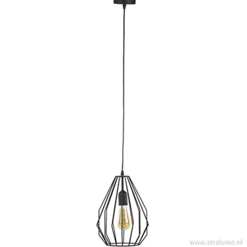 Hanglamp draad mat zwart
