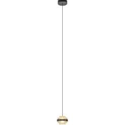 Hanglamp Dynasty 1L zwart/amber