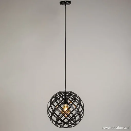 Hanglamp Emma bol zwart 40cm