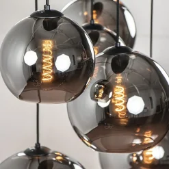 Hanglamp Fantasy Globe 8L zwart+smoke