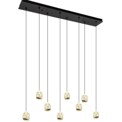 Hanglamp Golden Egg 8L zwart/goud