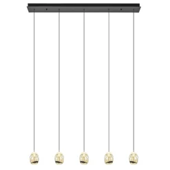 Hanglamp Golden Egg 5L zwart/goud