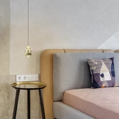 Hanglamp Golden Egg 1L zwart/goud