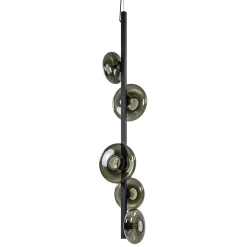 Hanglamp Hoseki verticaal zwart/smoke
