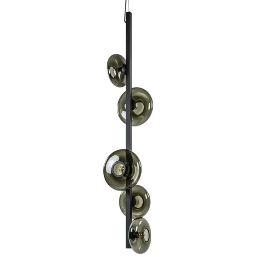 Hanglamp Hoseki verticaal zwart/smoke