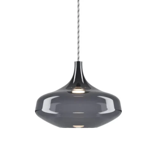 Hanglamp Italiaans design retro smoke glas inclusief LED