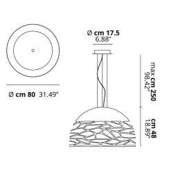 Hanglamp Kelly Dome 80 brons