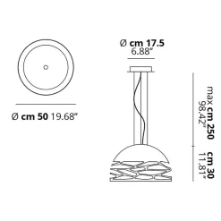 Hanglamp Kelly koepel brons 50cm