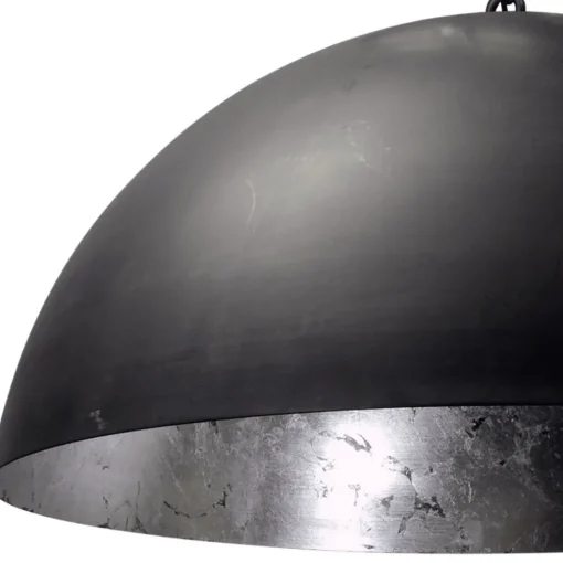 Hanglamp koepel 60cm gunmetal/silverleaf