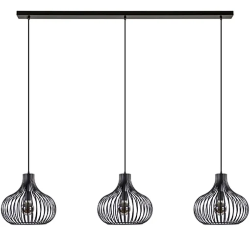 Hanglamp Onion 3L draad zwart