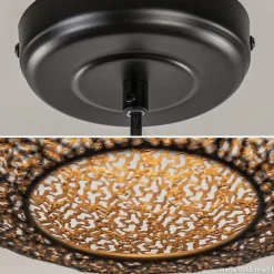 Hanglamp Oronero bol zwart/goud 40cm