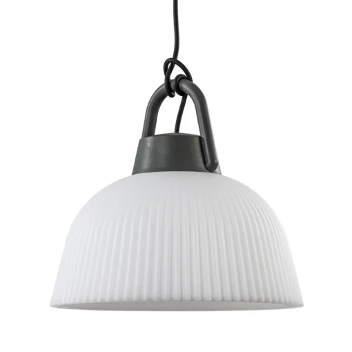 Hanglamp outdoor antraciet met wit IP65