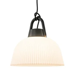 Hanglamp outdoor antraciet met wit IP65