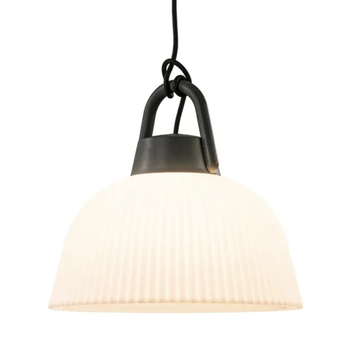 Hanglamp outdoor antraciet met wit IP65