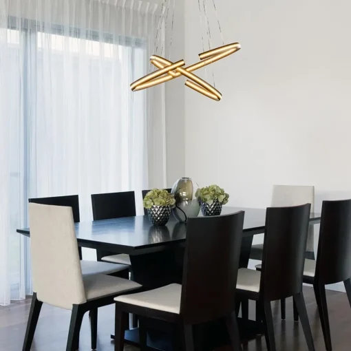 Hanglamp ovaal dubbel zwart