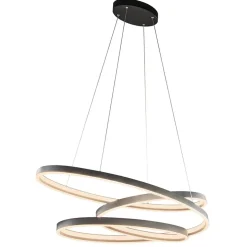 Hanglamp ovale ringen mat zwart