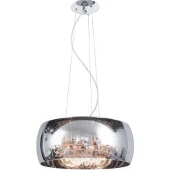 Hanglamp Pearl Raindrops smokey glas