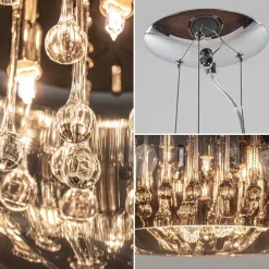 Hanglamp Pearl Raindrops smokey glas