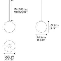 Hanglamp Random Solo 23cm smoke