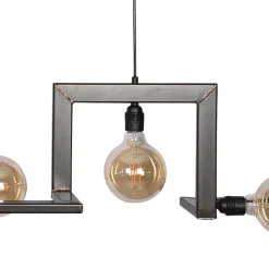 Hanglamp Tortona 7l 210 zwartstaal/koper
