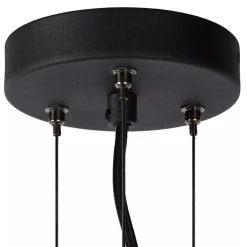 Hanglamp zwart + smoke glas 40cm