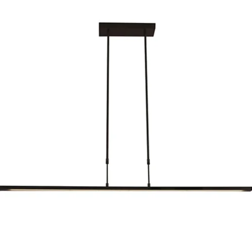 Hanglamp zwart balk 2xpushdimmer CCT