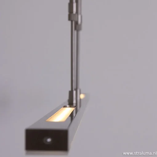 Hanglamp zwart balk 2xpushdimmer CCT