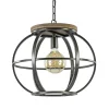 Hanglamp zwart industrieel open frame