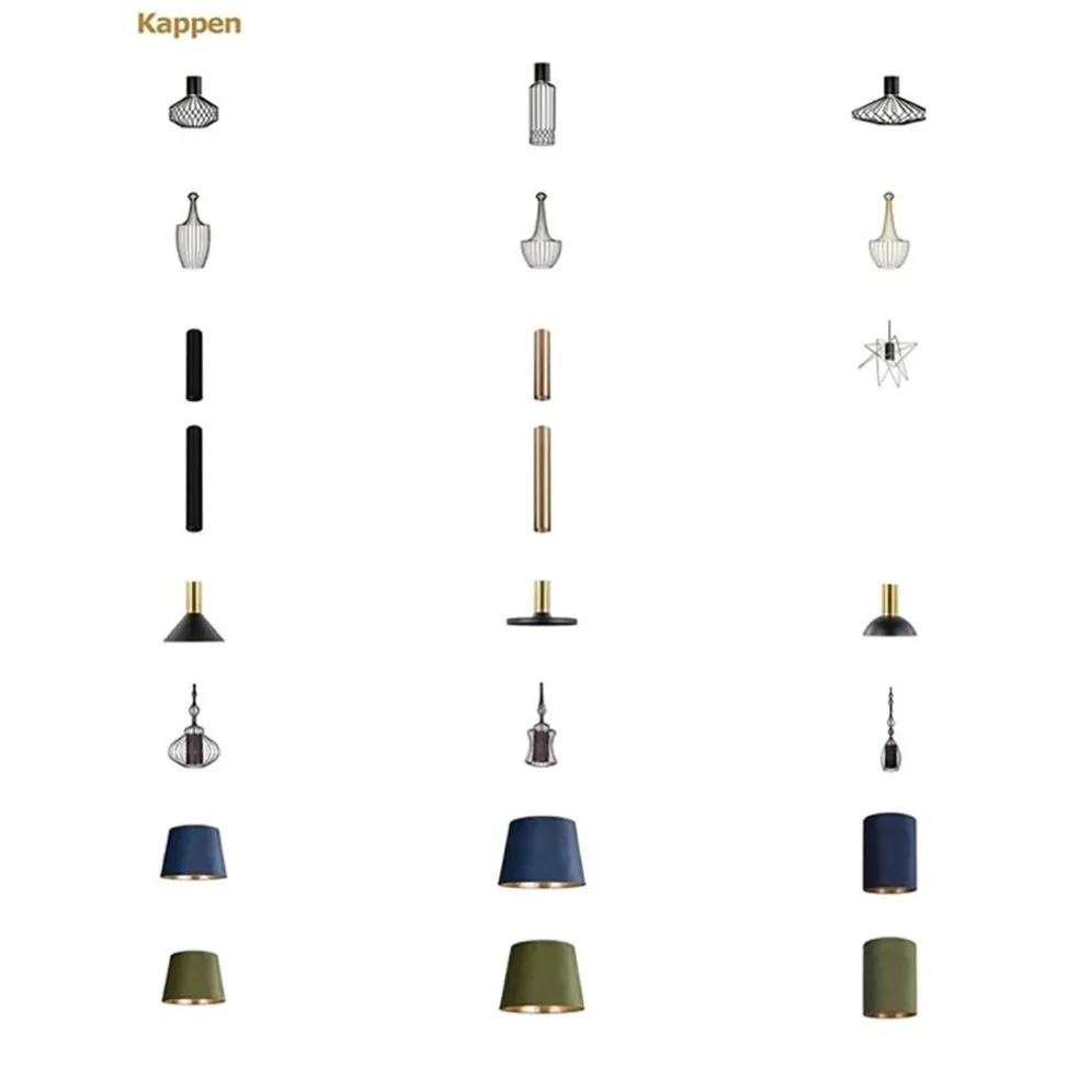 Hanglamp zwart Spin met 6 snoeren