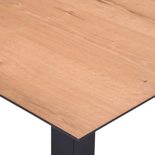 Horeca Bartafel vierkant 80x80 zwart met eiken