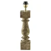Houten lampvoet Cumani met bronzen fitting