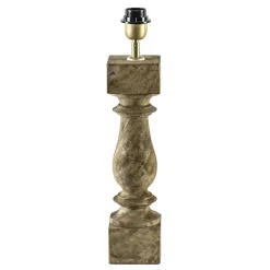 Houten lampvoet Cumani met bronzen fitting