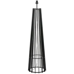 Houten lampvoet mat zwart exclusief kap
