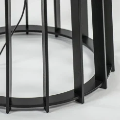 Houten lampvoet mat zwart exclusief kap