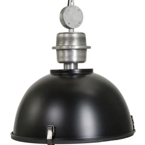 Industriele hanglamp zwart voor eettafel