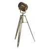 Industriele vloerlamp driepoot brons antiek