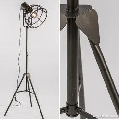 Industriële driepoot vloerlamp Givan