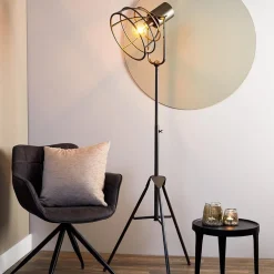 Industriële driepoot vloerlamp Givan
