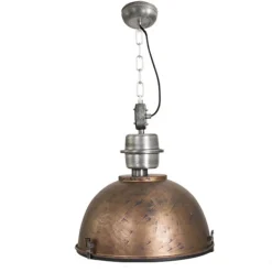 Industriële hanglamp bruin/brons tafel