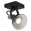 Industriële plafond/wandspot zwart inclusief LED
