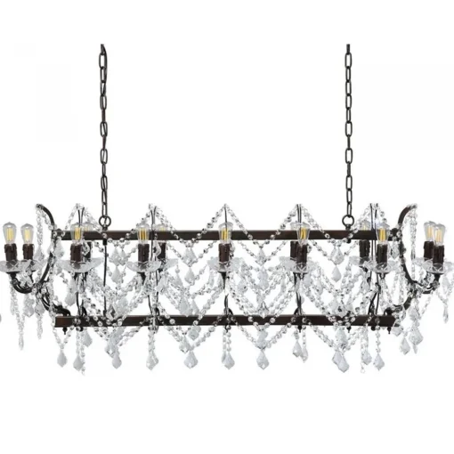 Klassieke eettafelhanglamp met kristal