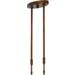 Klassieke hanglamp Bolzano brons amber