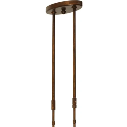 Klassieke hanglamp Bolzano brons amber