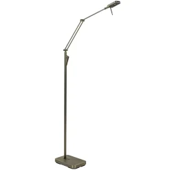 Klassieke leeslamp met dimbaar LED donker brons